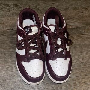 Nike Maroon and White Sneakers